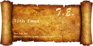 Tóth Emma névjegykártya
