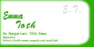 emma toth business card