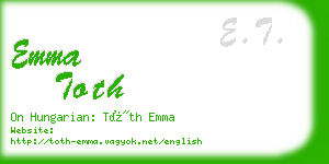 emma toth business card